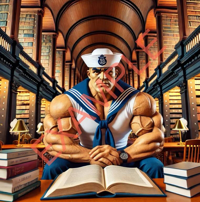 AI generated image of Louie the Laker.